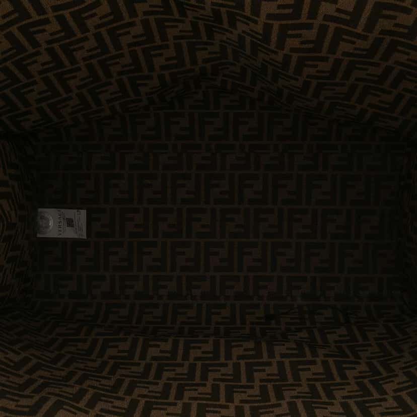 Fendi Versace Fendace Canvas Logo Sunshine Shopper Tote XL Black Canvas Good condition - Model View