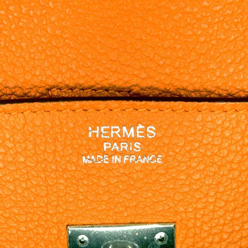 Hermès Togo Birkin Retourne 35 Orange Leather Good condition - Box View