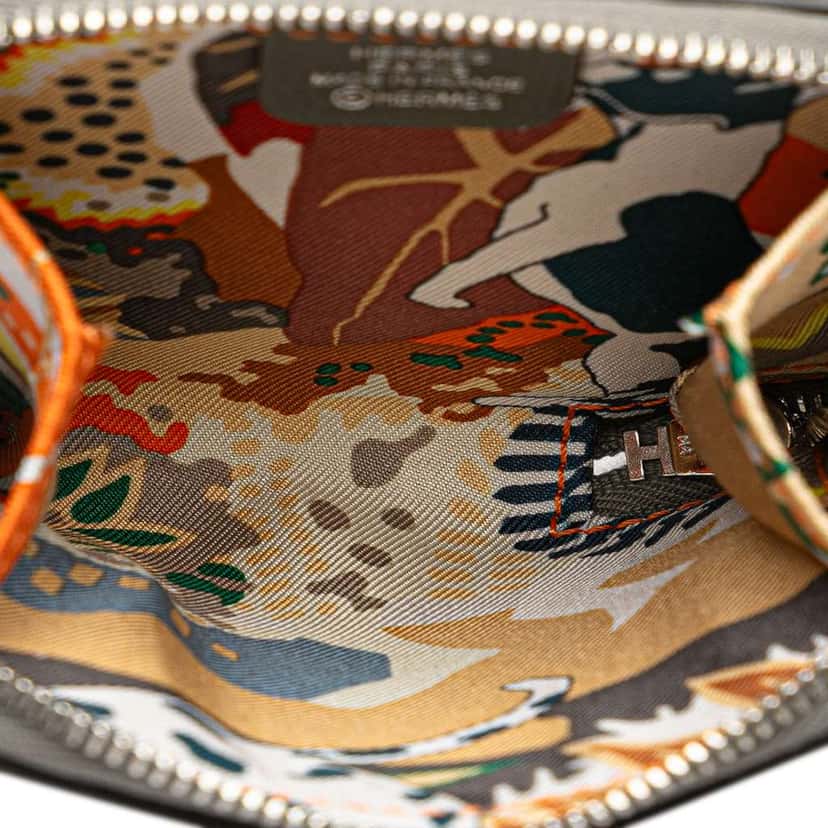 Hermès Mini Epsom Azap Silk In Coin Purse Grey Leather Good condition - Model View