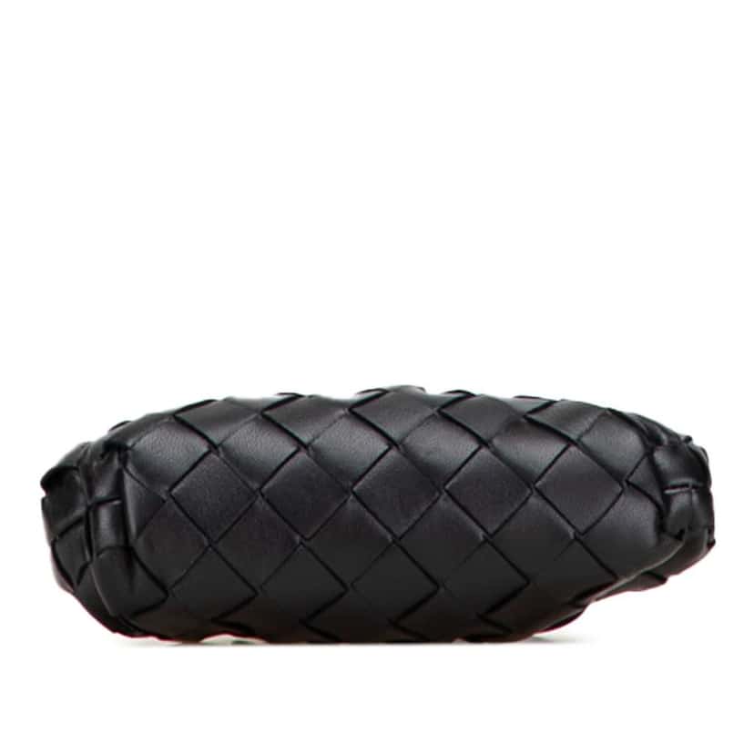 Bottega Veneta Nappa Intrecciato The Extra Mini Pouch Crossbody Black Leather Good condition - Inside View