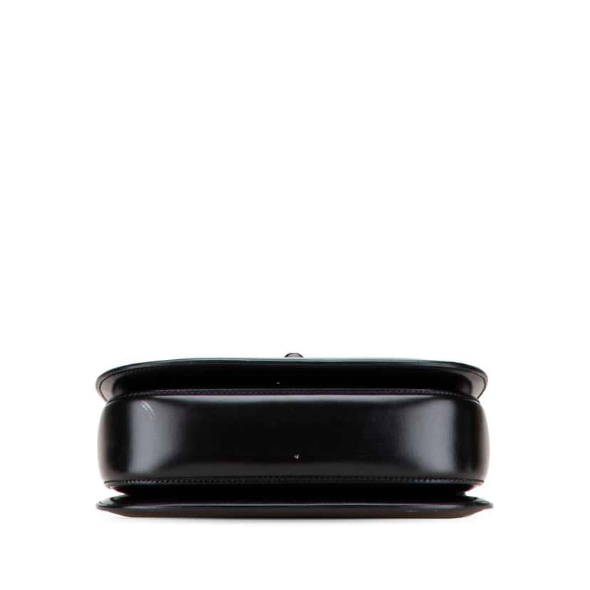 Gucci Small Calfskin 1947 Bamboo Top Handle Bag Black Leather Good condition - Inside View