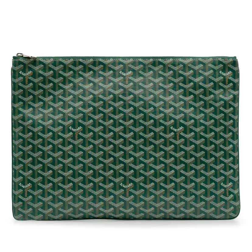 Goyard Goyardine Senat GM Green Canvas Good condition - Front View