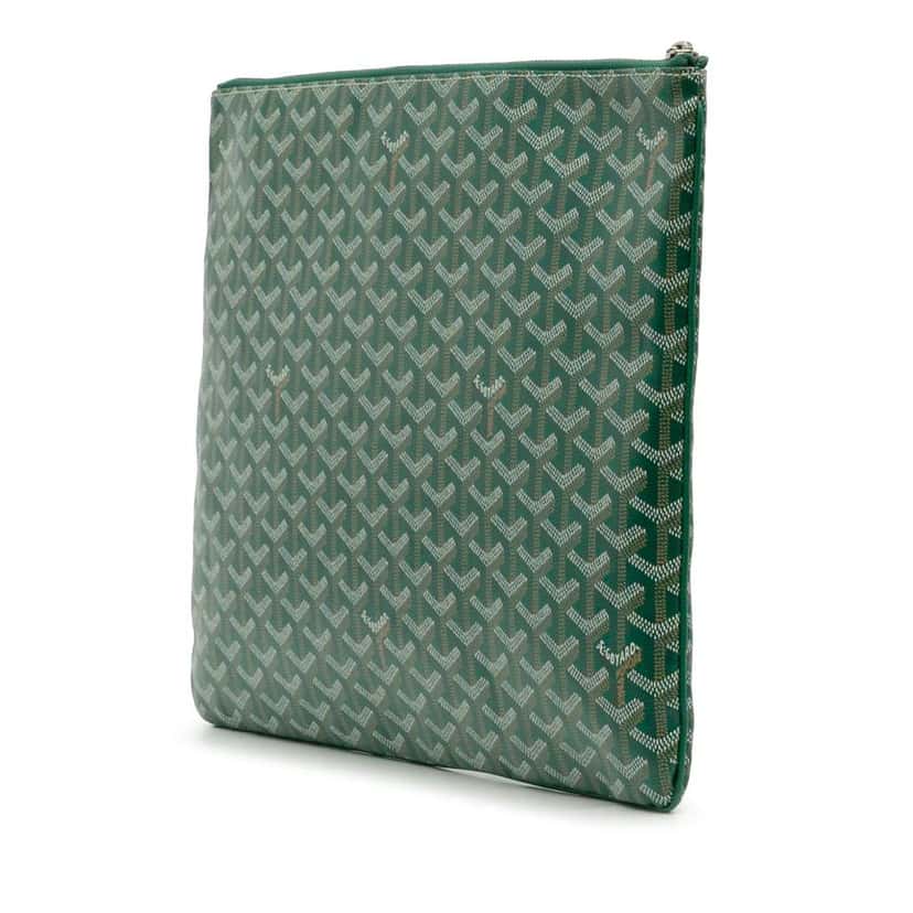 Goyard Goyardine Senat GM Green Canvas Good condition - Back View
