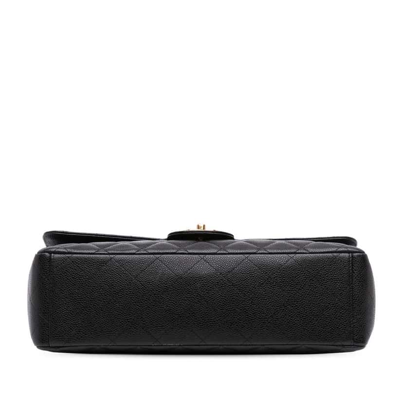Chanel Maxi Classic Caviar Double Flap Black Leather Good condition - Inside View