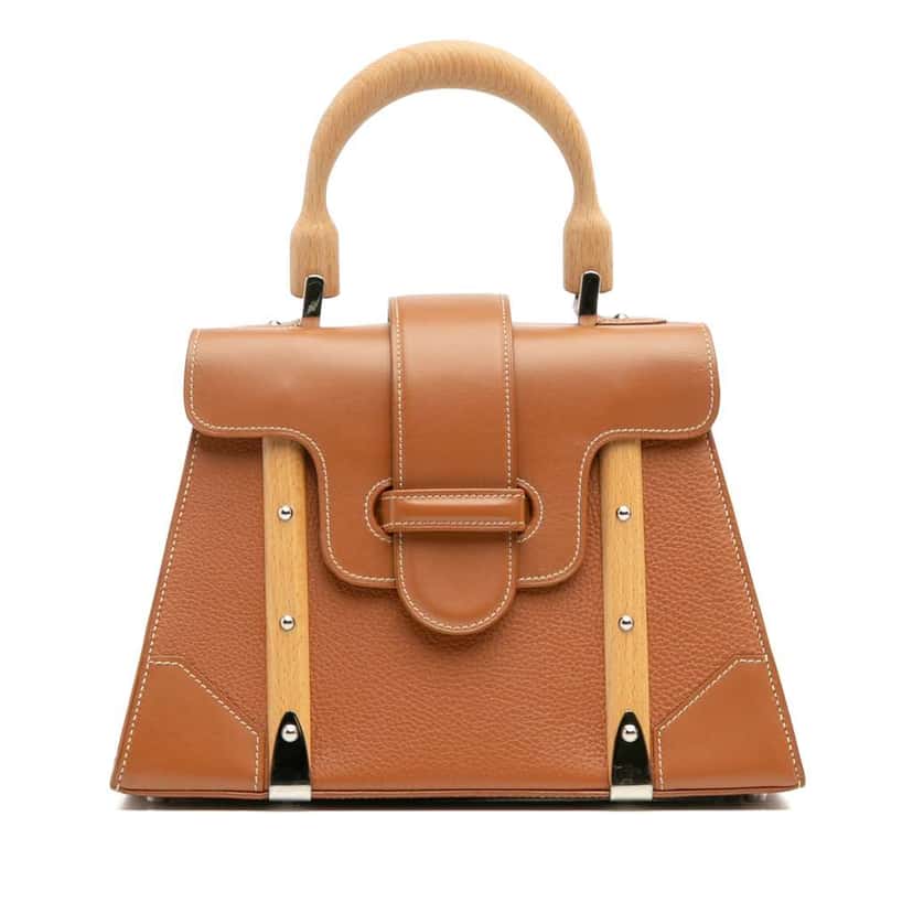 Goyard Leather Saigon Structured PM Brown Leather Good condition - Front View