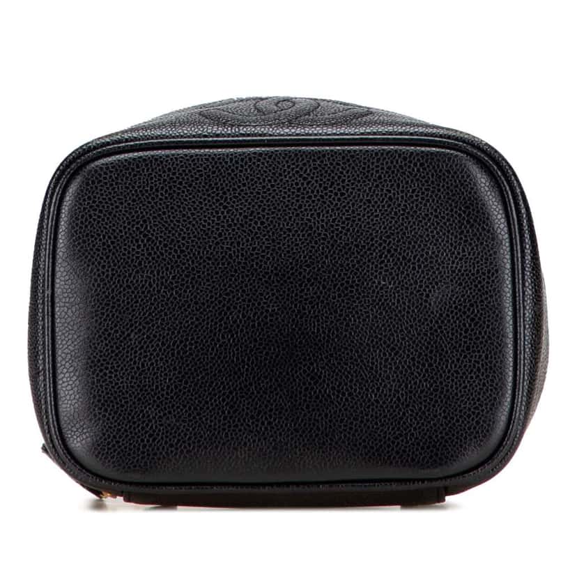 Chanel CC Caviar Vanity Bag Black Leather Good condition - Inside View