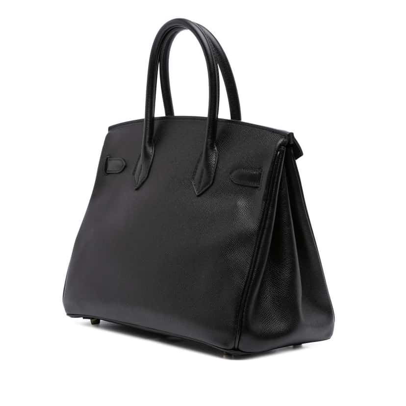 Hermès Epsom Birkin Retourne 30 Black Leather Good condition - Back View