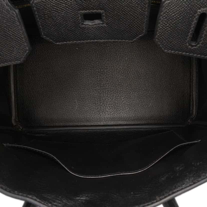 Hermès Epsom Birkin Retourne 30 Black Leather Good condition - Model View