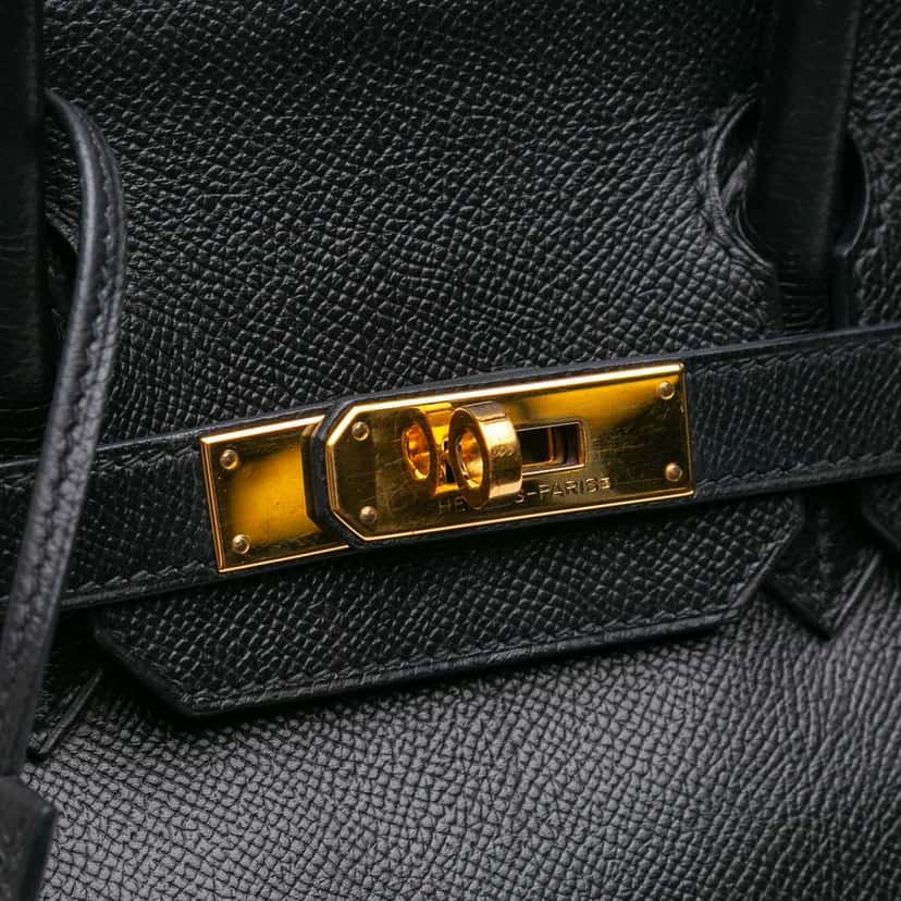 Hermès Epsom Birkin Retourne 30 Black Leather Good condition - Box View