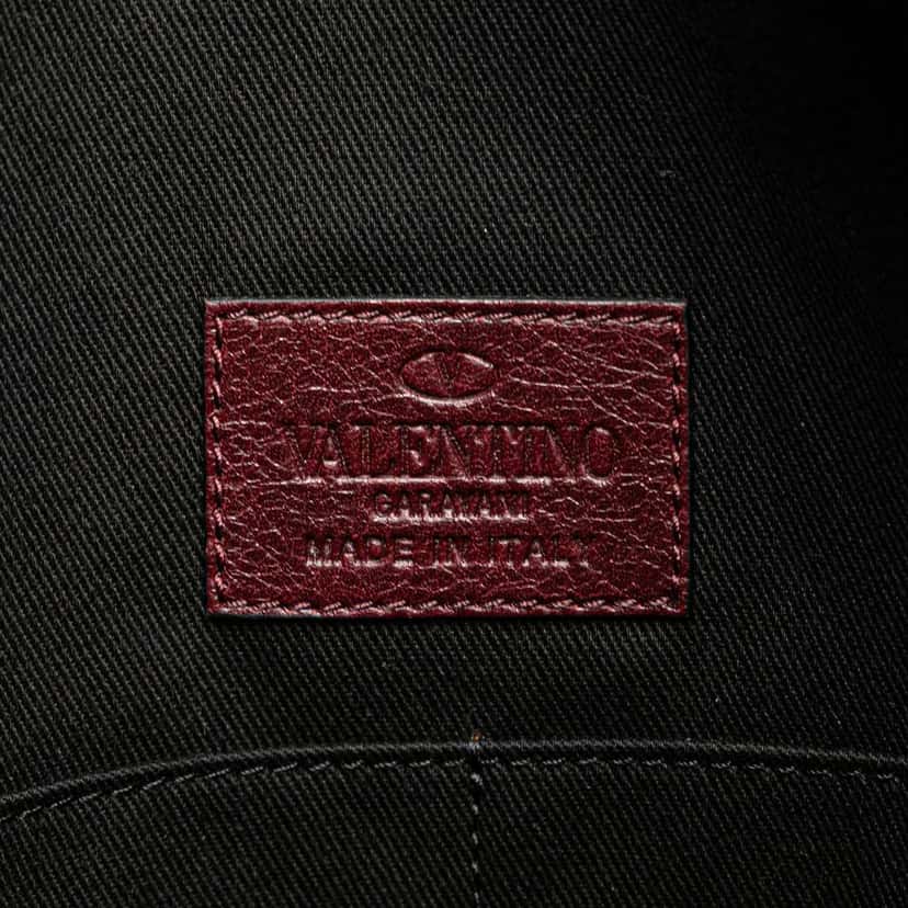 Valentino Leather Rockstud Turnlock Tote Red Leather Good condition - Box View