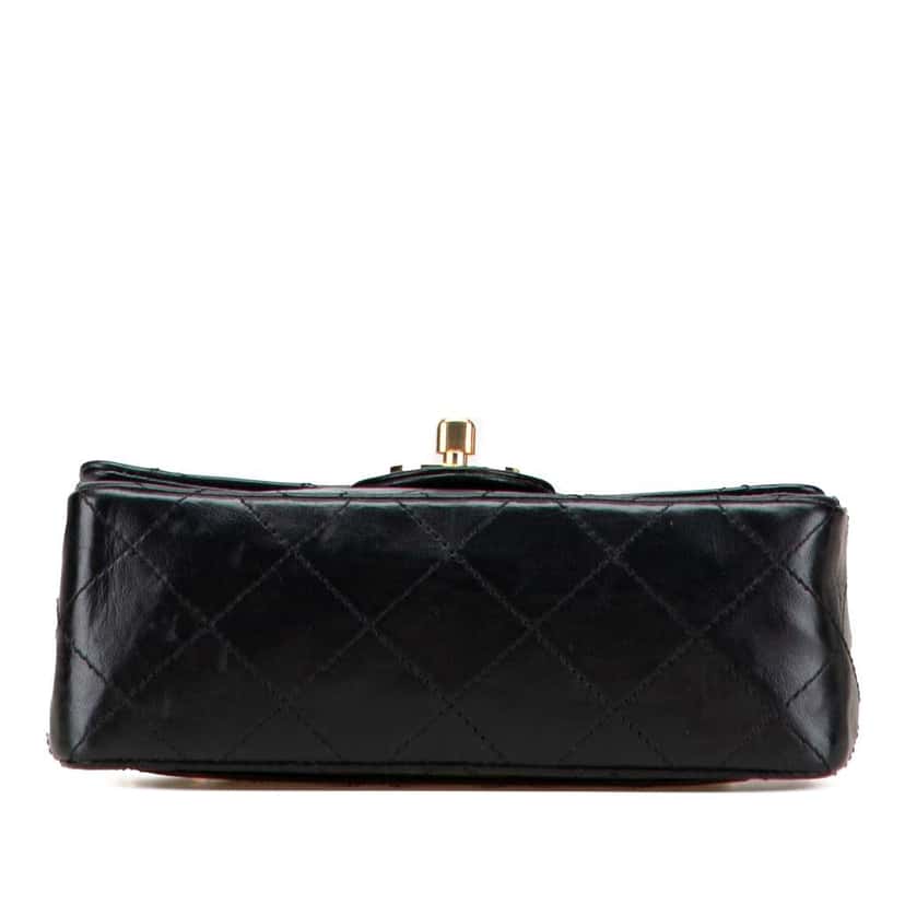 Chanel Mini Square Classic Lambskin Single Flap Black Leather Good condition - Inside View