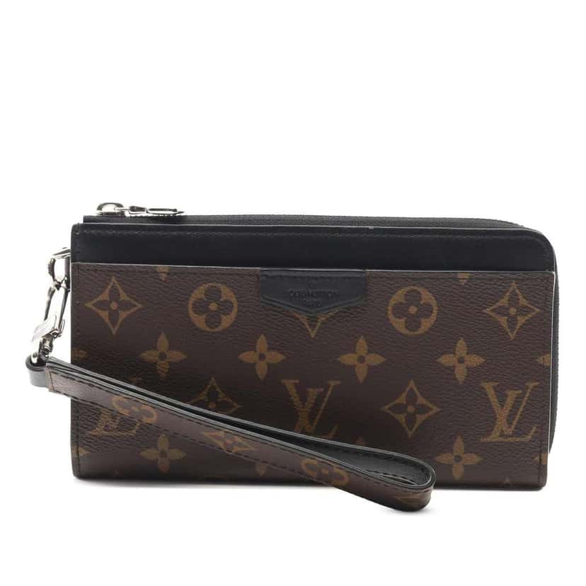 Louis Vuitton Monogram Macassar Zippy Dragonne Wallet Brown Canvas Good condition - Front View