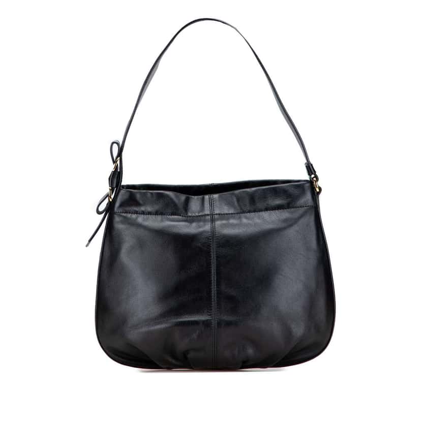 Salvatore Ferragamo Leather Vara Shoulder Bag Black Leather Good condition - Front View