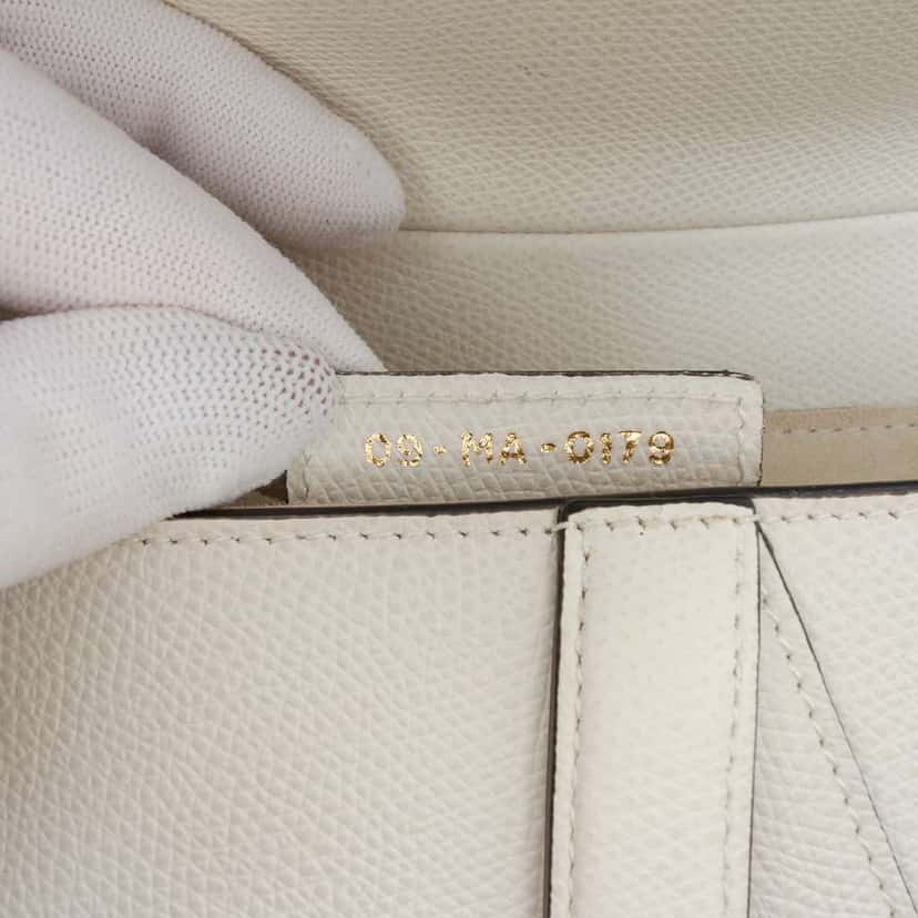 Dior Grained Calfskin Saddle Bag White Leather Good condition - Box View