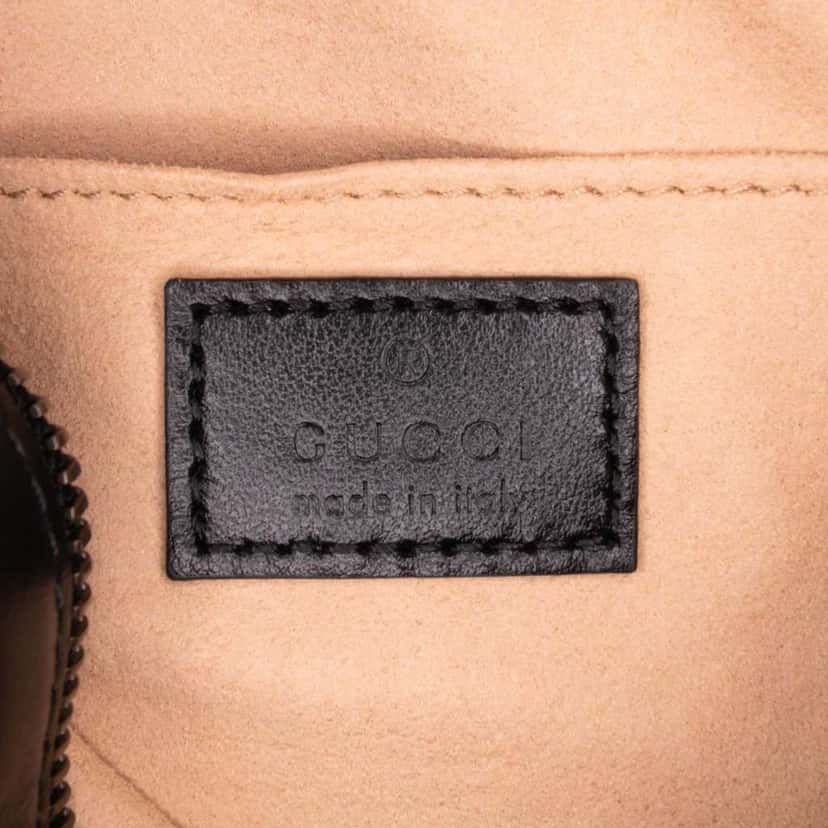 Gucci Mini GG Marmont Matelasse Leather Crossbody Black Leather Very good condition - Box View