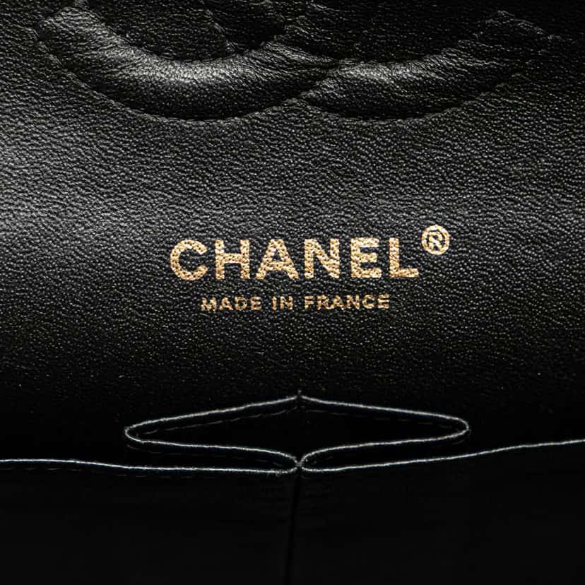 Chanel Medium Classic Caviar Double Flap Black Leather Good condition - Box View
