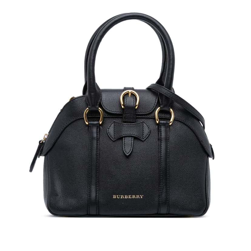 Burberry Small Leather Milverton Satchel Black Leather Good condition - Front View