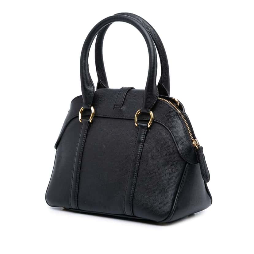 Burberry Small Leather Milverton Satchel Black Leather Good condition - Back View