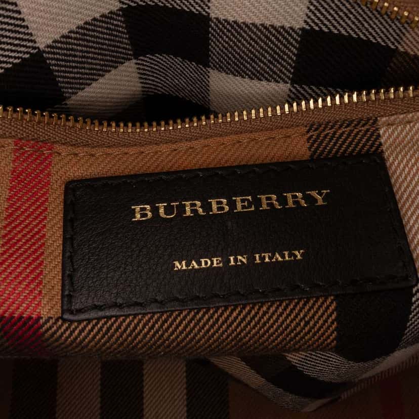 Burberry Small Leather Milverton Satchel Black Leather Good condition - Box View