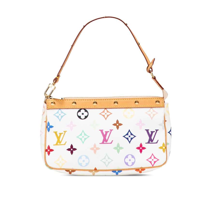 Louis Vuitton Monogram Multicolore Pochette Accessoires White Canvas Good condition - Front View