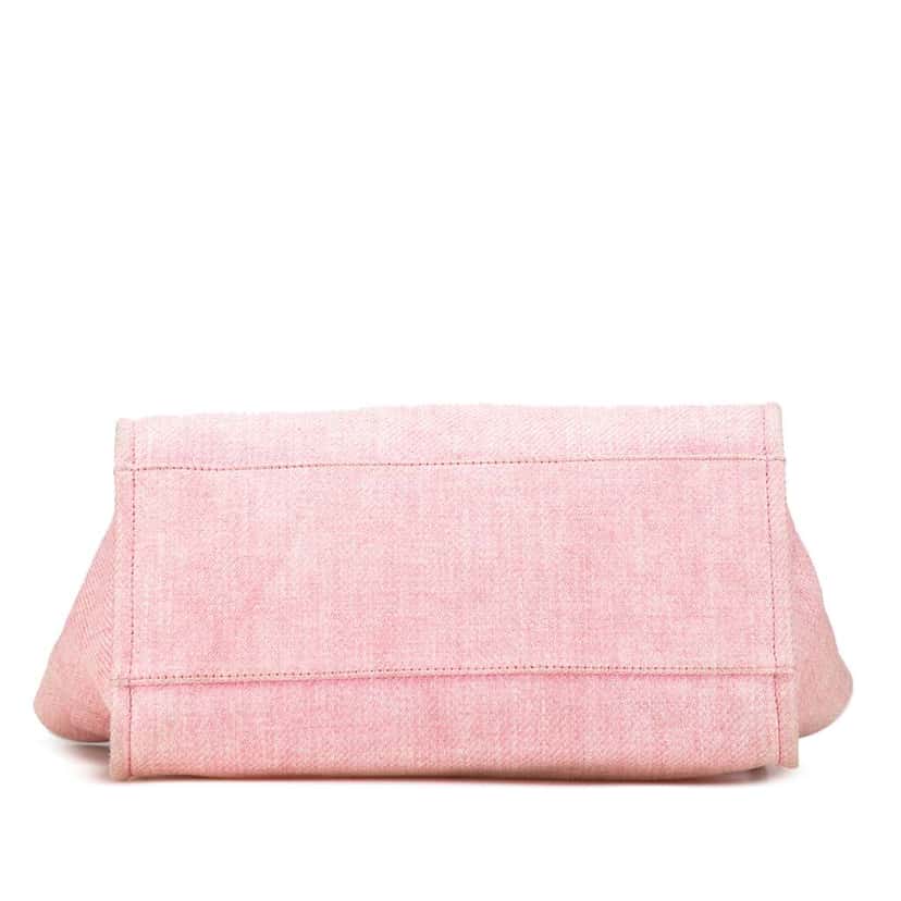 Chanel Medium Canvas Deauville Satchel Pink Canvas Good condition - Inside View