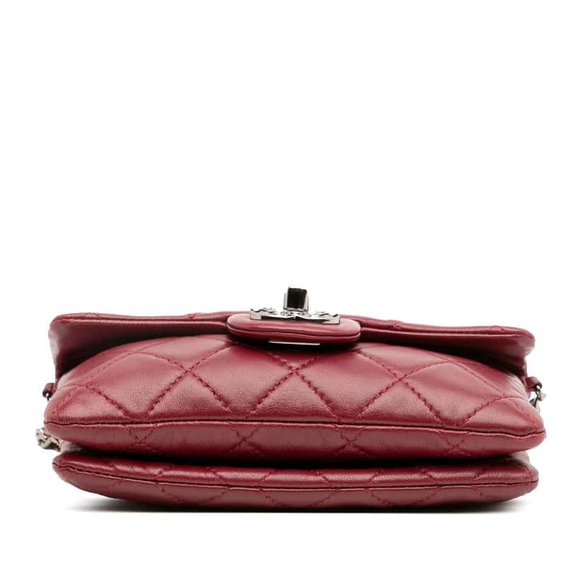 Chanel Mini Lambskin Mineral Nights Flap Red Leather Good condition - Inside View