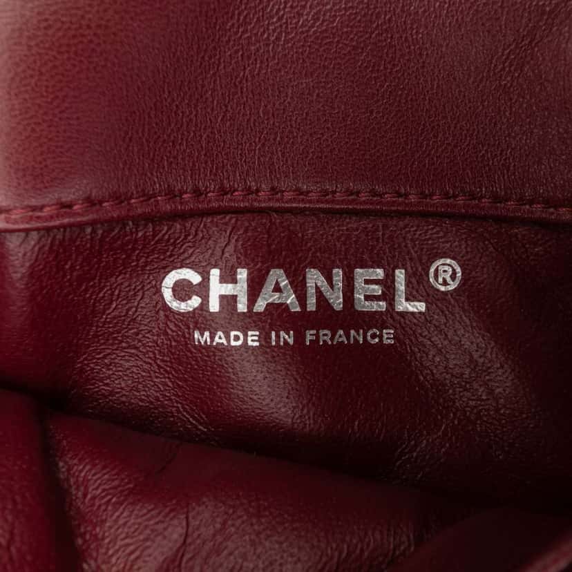 Chanel Mini Lambskin Mineral Nights Flap Red Leather Good condition - Box View