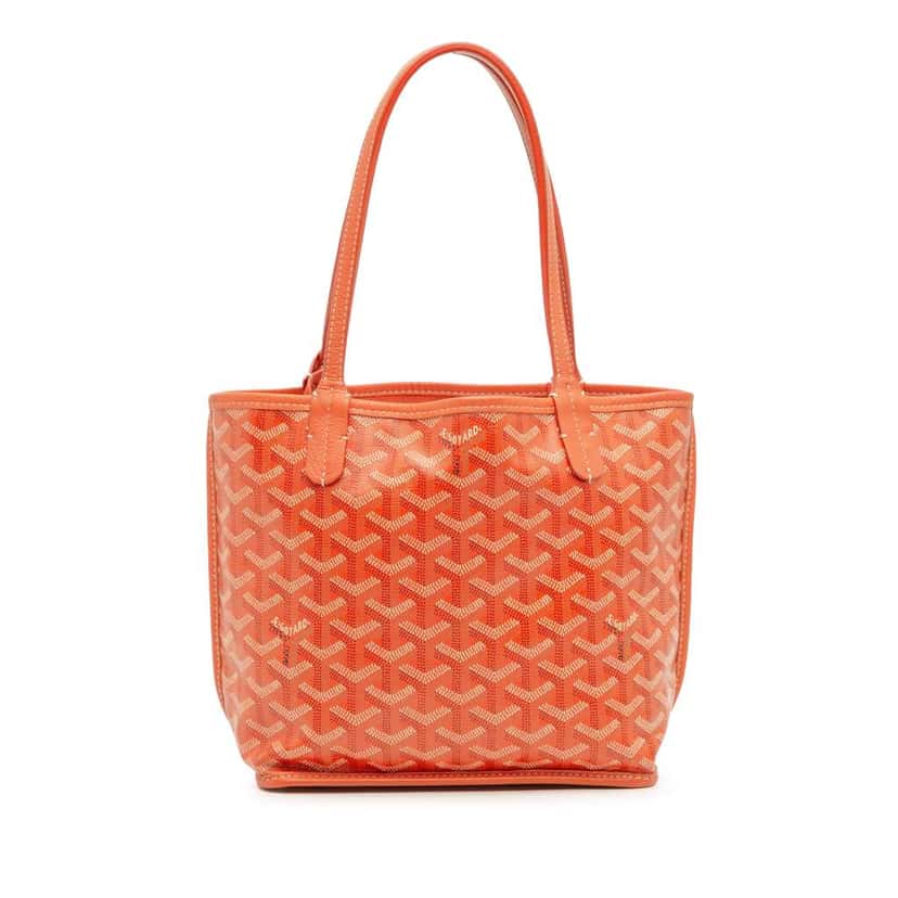 Goyard Mini Goyardine Reversible Anjou Orange Canvas Good condition - Front View