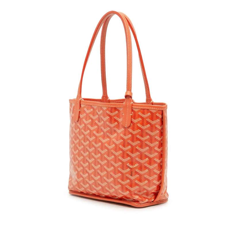 Goyard Mini Goyardine Reversible Anjou Orange Canvas Good condition - Back View