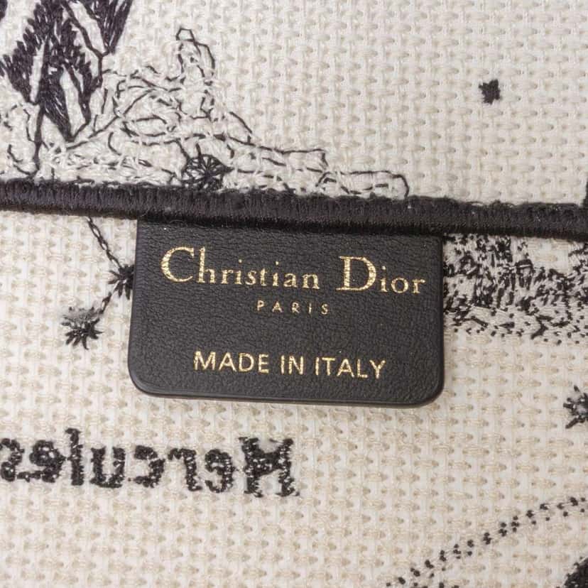 Dior Large Canvas Embroidered Zodiac Toile De Jouy Book Tote White Canvas Good condition - Box View