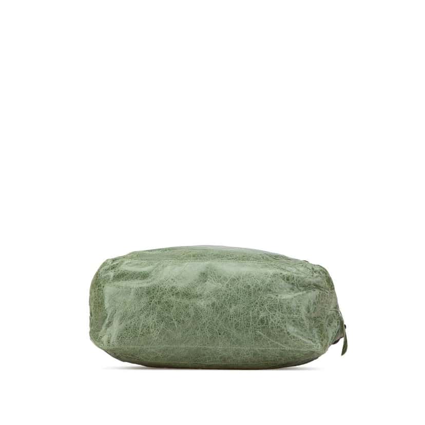 Balenciaga Lambskin Motocross Classic Day Messenger Bag Green Leather Good condition - Inside View