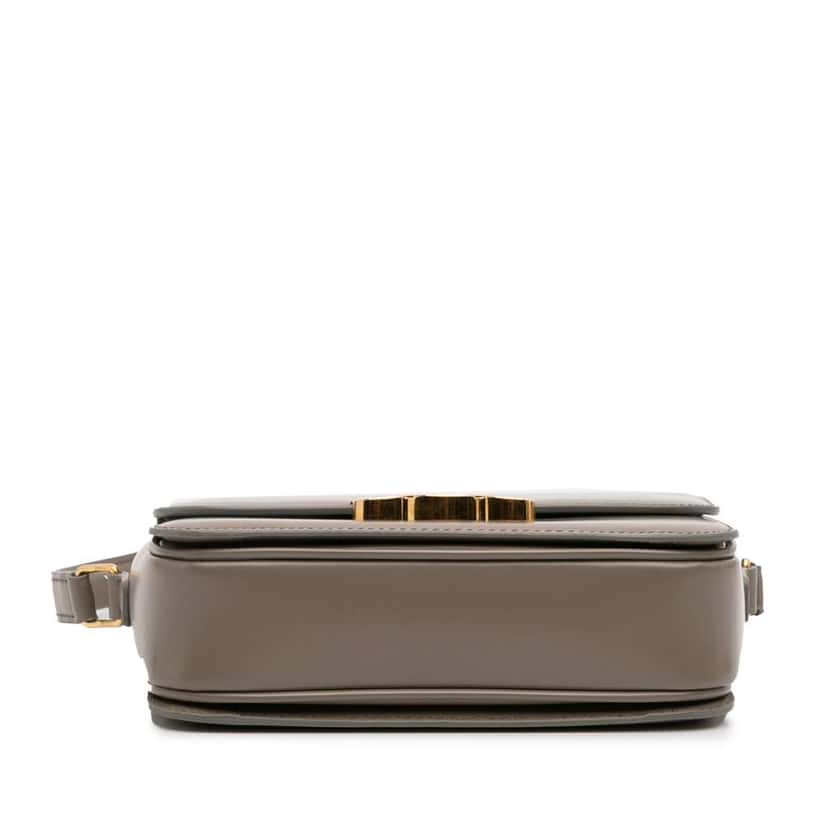 Celine Teen Shiny Calfskin Triomphe Crossbody Brown Leather Good condition - Inside View