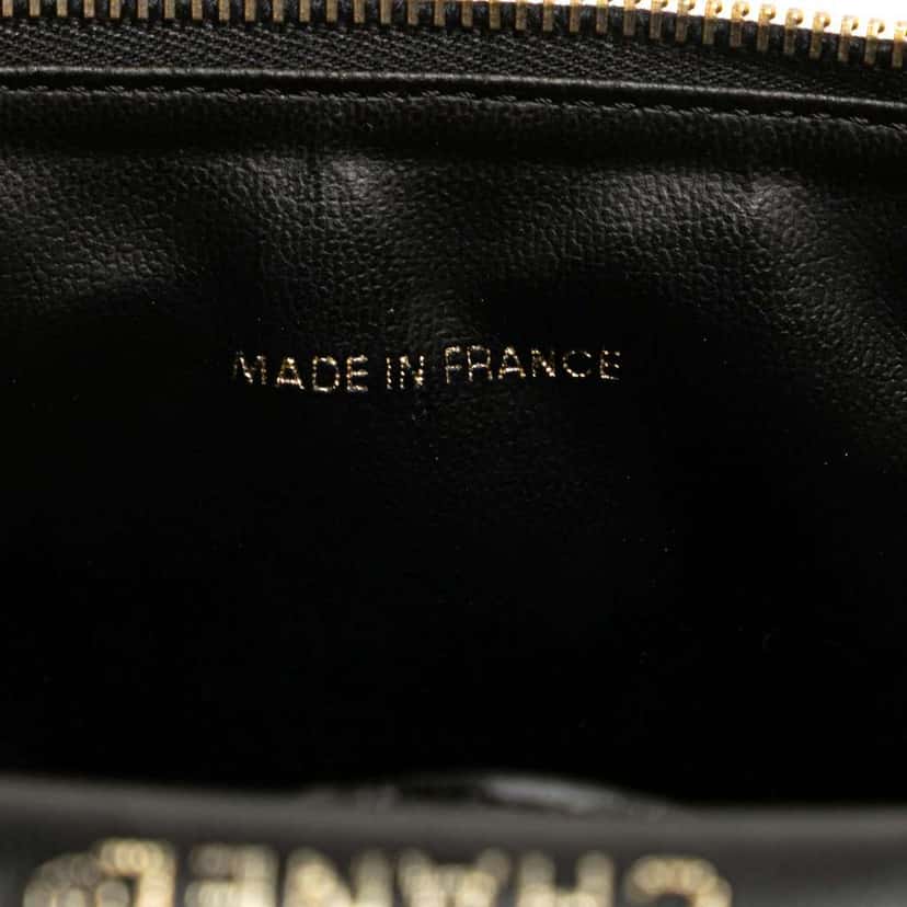 Chanel CC Caviar Vanity Bag Black Leather Good condition - Box View