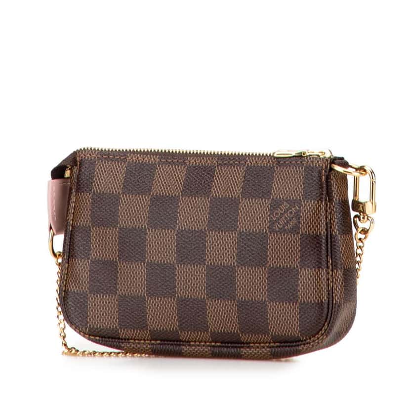 Louis Vuitton Damier Ebene Vivienne Holiday Mini Pochette Accessoires Brown Canvas Good condition - Back View