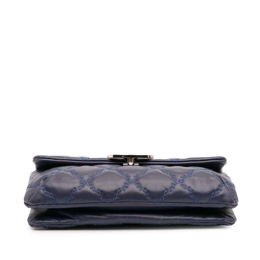 Chanel Mini Double Stitch Hamptons Flap Blue Leather Very good condition - Inside View