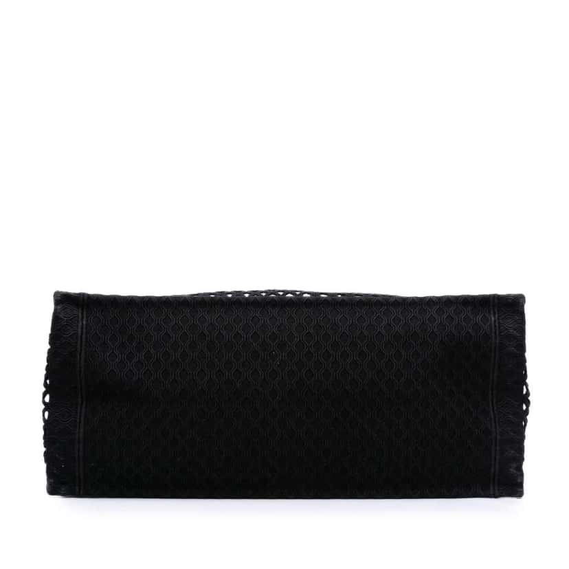 Dior Large Embroidered Mesh Book Tote Black Polyester Good condition - Inside View