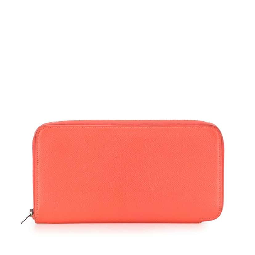 Hermès Epsom Silk in Clasique Long Wallet Pink Leather Good condition - Front View
