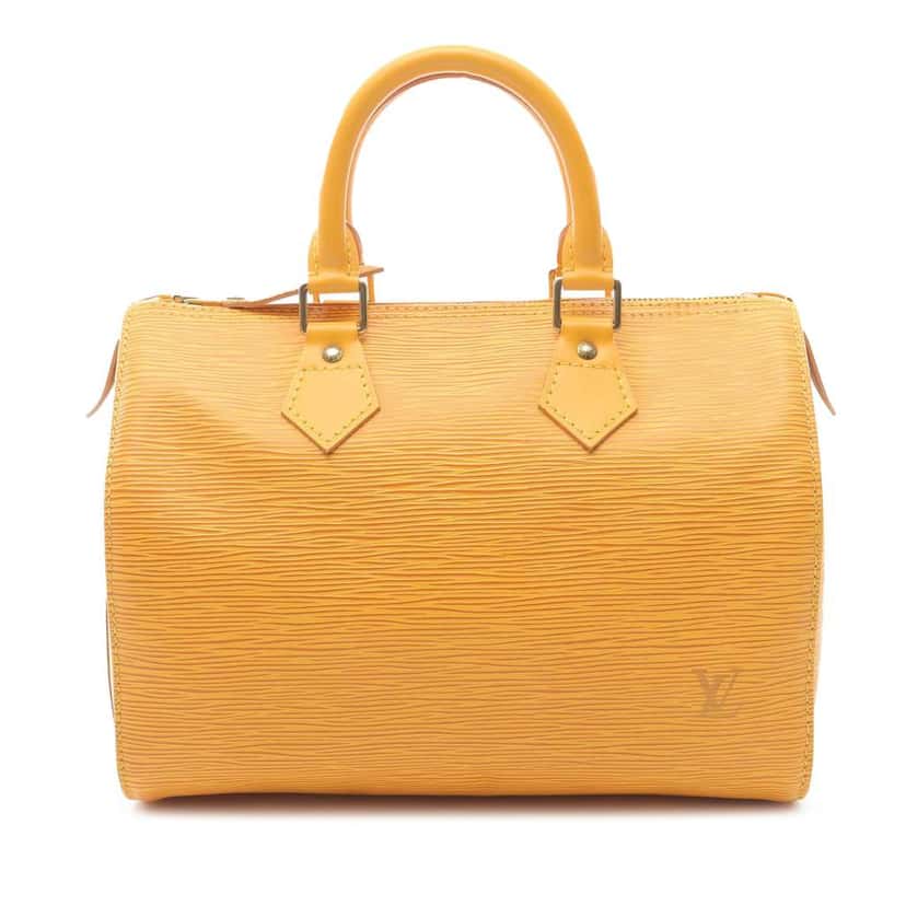 Louis Vuitton Epi Speedy 25 Yellow Leather Good condition - Front View