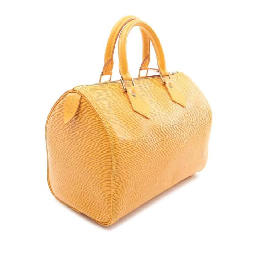 Louis Vuitton Epi Speedy 25 Yellow Leather Good condition - Back View