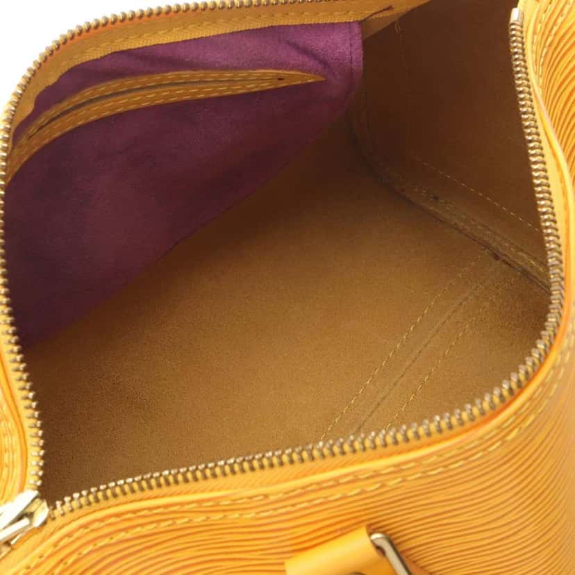 Louis Vuitton Epi Speedy 25 Yellow Leather Good condition - Inside View