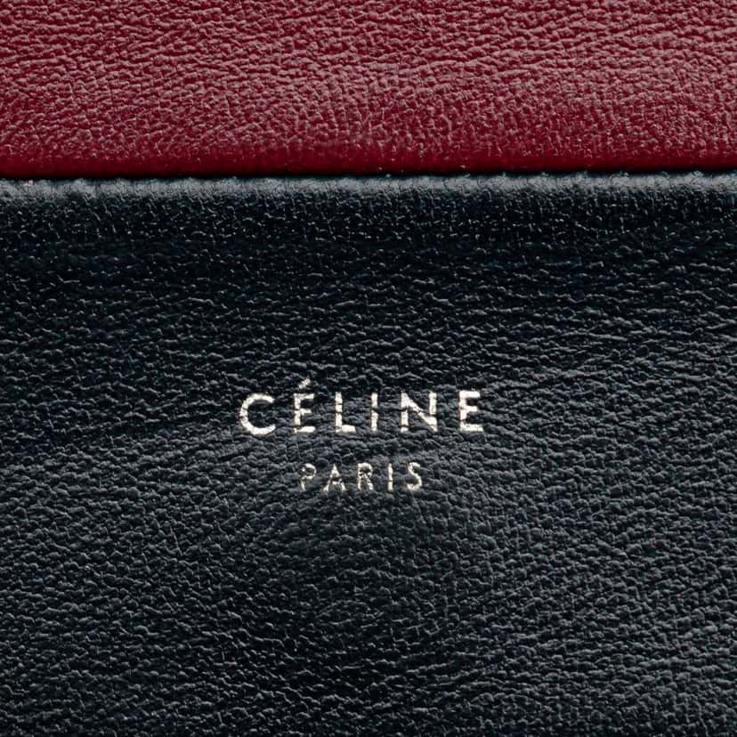 Celine Leather Frame Wallet on Chain Red Leather Good condition - Box View