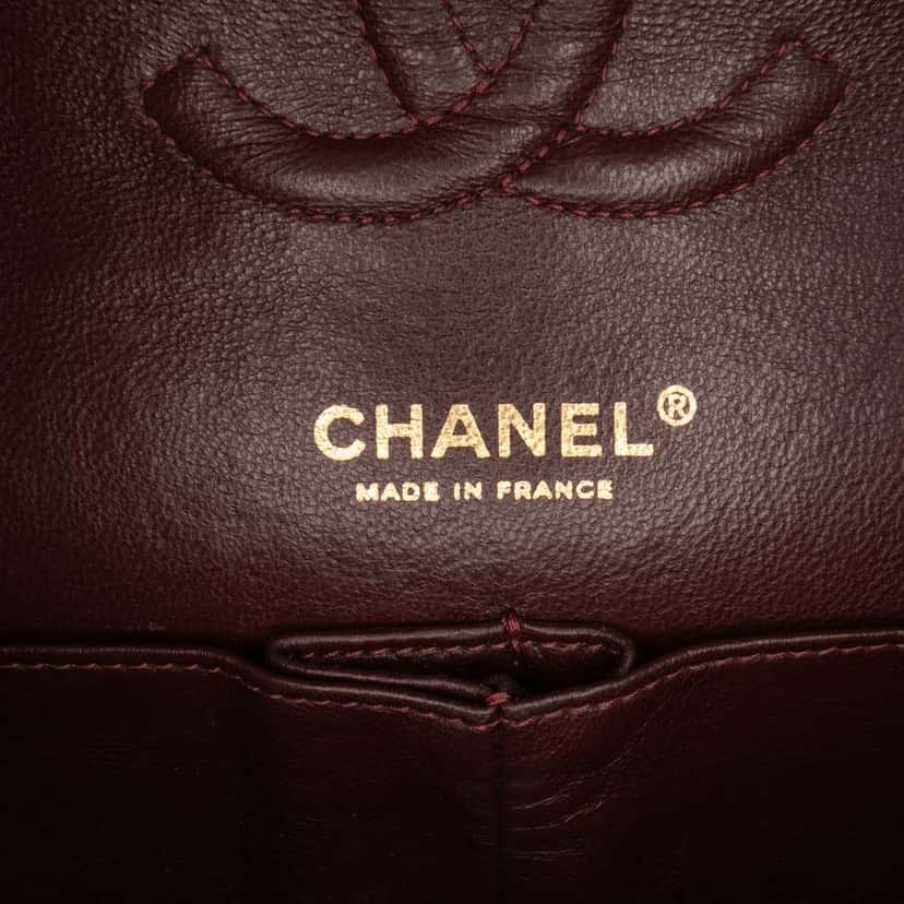 Chanel Medium Classic Lambskin Double Flap Black Leather Good condition - Box View