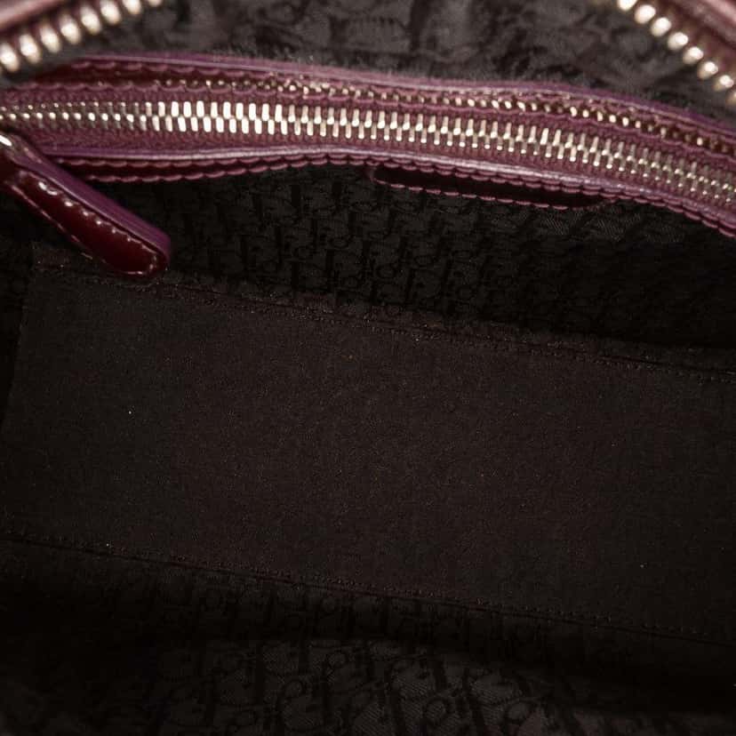 Dior Medium Patent Cannage Lady Dior Red Leather Good condition - Box View