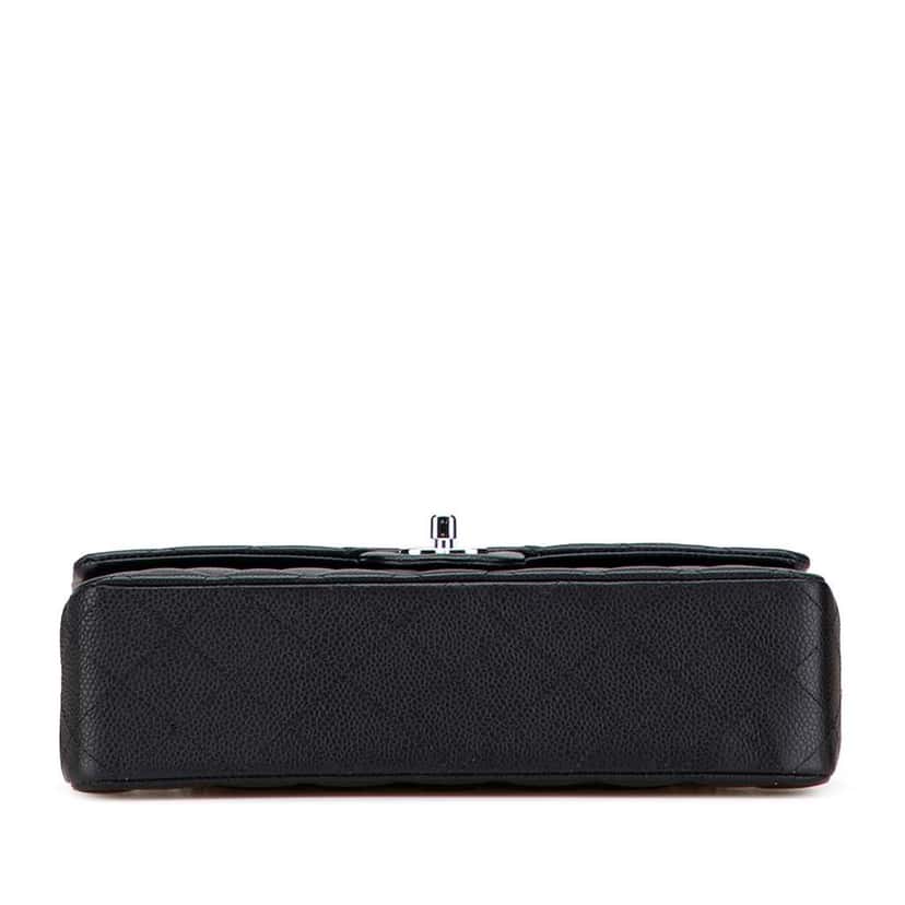Chanel Medium Classic Caviar Double Flap Black Leather Good condition - Inside View