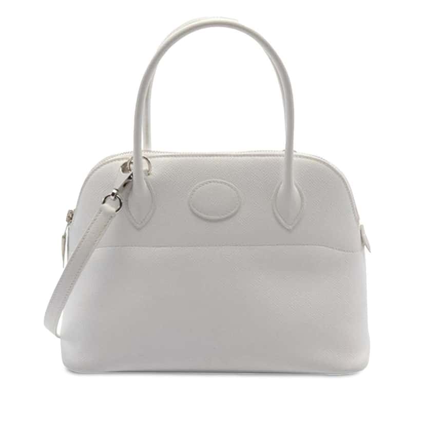 Hermès Epsom Bolide 27 White Leather Good condition - Front View