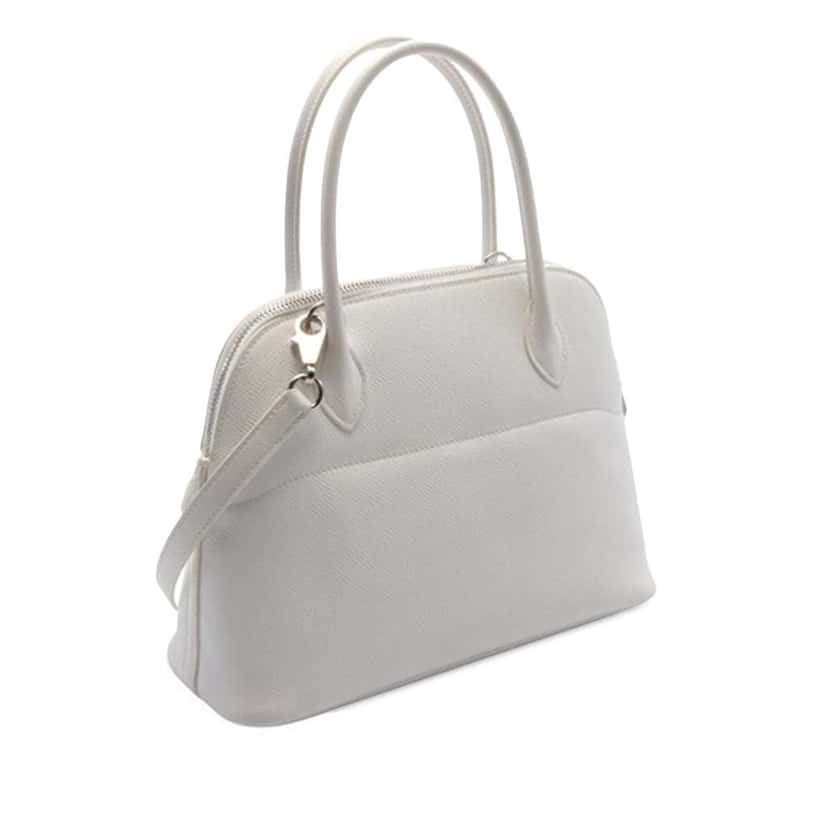 Hermès Epsom Bolide 27 White Leather Good condition - Back View