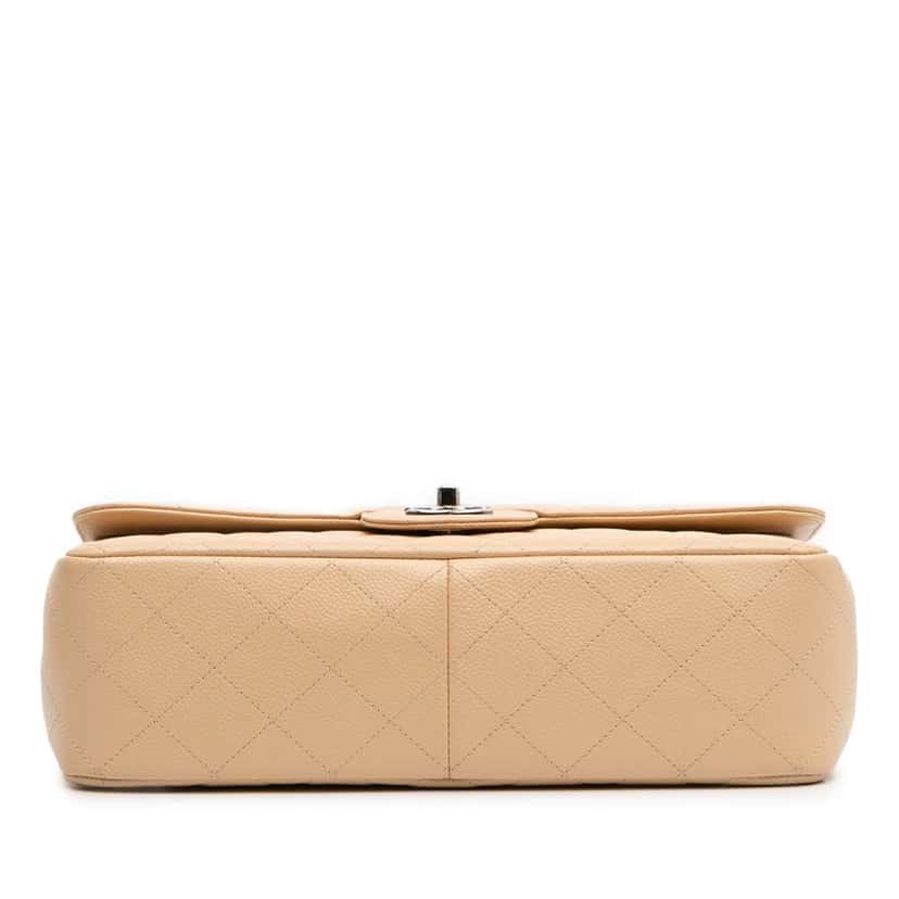 Chanel Jumbo Classic Caviar Double Flap Brown Leather Good condition - Inside View