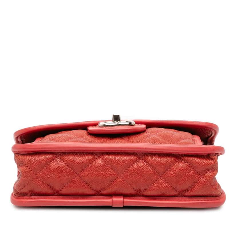 Chanel Small Caviar French Riviera Flap Red Leather Very good condition - Inside View