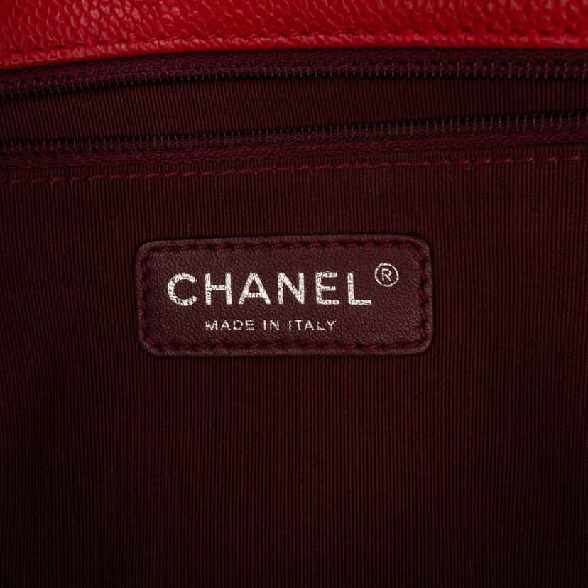 Chanel Small Caviar French Riviera Flap Red Leather Very good condition - Box View