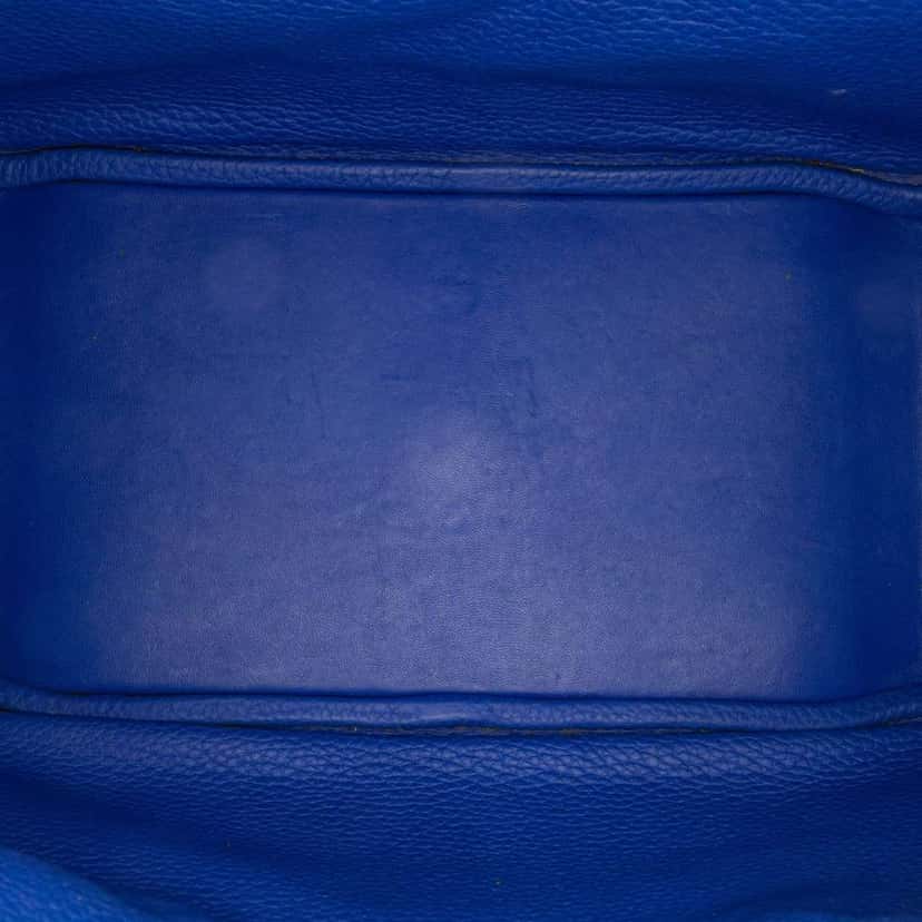 Hermès Togo Lindy 30 Blue Leather Good condition - Model View
